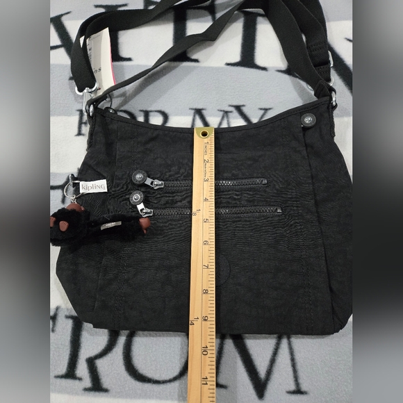 KIPLING BAG CROSSBODY & SHOULDER BLACK COLOR NEW MEDIUM PURSE BELAMMIE - Picture 16 of 17